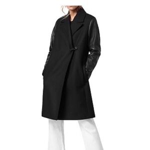 AllSaints Rosalind Lea Black Women's Coat